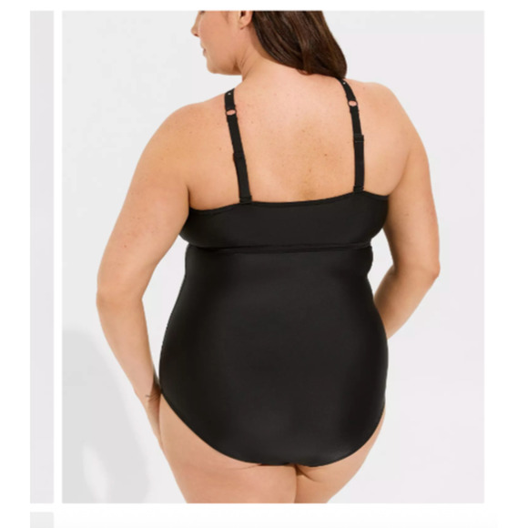 Torrid‎ Wire Free One Piece Swimsuit Size 4X (26) Rhinestone Black Halter NWT - Picture 9 of 9